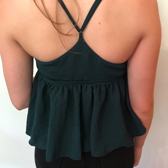 urban outfitters green wrap top - Picture 2 of 2